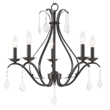 Caterina 5 Light 24" Wide Crystal Candle Style Chandelier