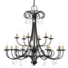 Daphne 18 Light 42" Wide Crystal Candle Style Chandelier