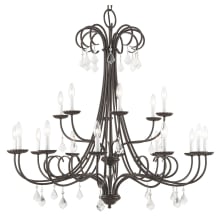 Daphne 18 Light 42" Wide Crystal Candle Style Chandelier