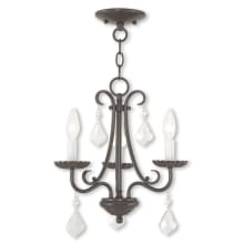 Daphne 3 Light 14" Wide Crystal Foyer Pendant