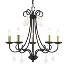 Daphne 5 Light 25" Wide Crystal Candle Style Chandelier