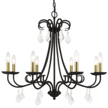Daphne 8 Light 30" Wide Crystal Candle Style Chandelier