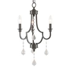 Glendale 3 Light 14" Wide Candle Style Chandelier with Crystal Accents