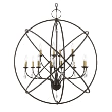 Aria 12 Light 40" Wide Commercial Crystal Globe Chandelier