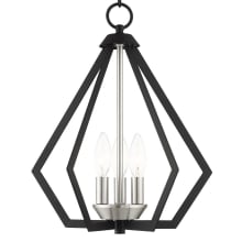 Prism 3 Light 14" Wide Taper Candle Foyer Pendant