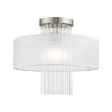 Alexis Single Light 15" Wide Semi-Flush Drum Ceiling Fixture