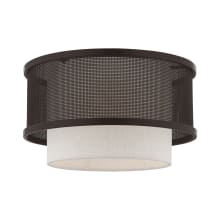 Braddock Single Light 12" Wide Flush Mount Drum Ceiling Fixture