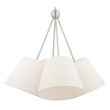 Prato 4 Light 25" Wide Chandelier with Cream Shade