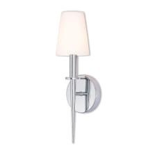 Witten Single Light 14-1/2" Tall Wall Sconce with Glass Shade - ADA Compliant