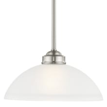 1 Light 100 Watt Full Sized Pendant with Satin Glass from the Somerset Collection