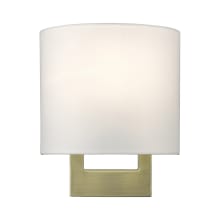 Hayworth 10" Tall Wall Sconce with Off-White Shade