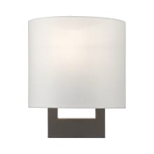 Hayworth 10" Tall Wall Sconce with Off-White Shade