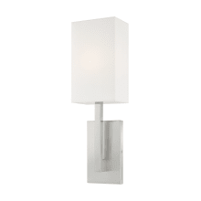 Hayworth Single Light 20" Tall Wall Sconce with Fabric Shade - ADA Compliant