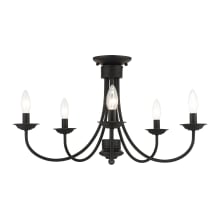 Estate 5 Light 24" Wide Semi-Flush Ceiling Fixture