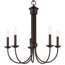 Estate 5 Light 25" Wide Taper Candle Style Chandelier