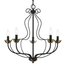 Katarina 5 Light 23" Wide Taper Candle Style Chandelier