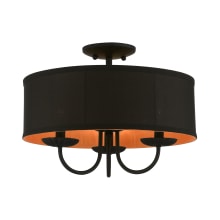 Winchester 3 Light 16" Wide Semi-Flush Drum Ceiling Fixture