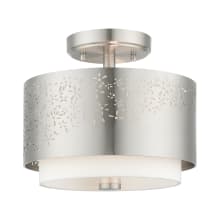 Noria 2 Light 12" Wide Semi-Flush Drum Ceiling Fixture