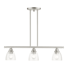 Montgomery 3 Light 5" Wide Commercial Linear Chandelier