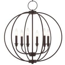 Milania 6 Light 25" Wide Candle Style Globe Chandelier