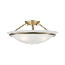 Newburgh 7 Inch Tall Semi-Flush Ceiling Fixture with 3 Lights