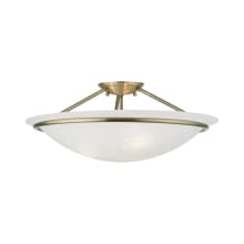 Newburgh 8 Inch Tall Semi-Flush Ceiling Fixture with 3 Lights