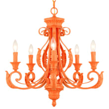 Valencia 5 Light 25" Wide Taper Candle Style Chandelier