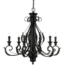 Valencia 6 Light 35" Wide Taper Candle Style Chandelier