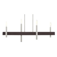 Denmark 4 Light 7" Wide Abstract Linear Chandelier