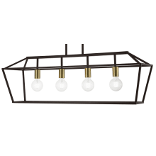 Devonshire 4 Light 10" Wide Commercial Linear Chandelier