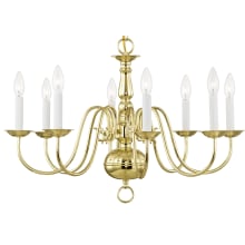 Williamsburgh 8 Light 26" Wide Taper Candle Chandelier