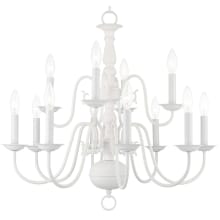 Williamsburg 12 Light 26" Wide Candle Style Chandelier