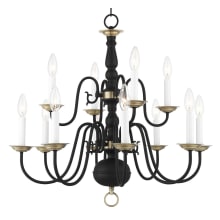 Williamsburg 12 Light 26" Wide Candle Style Chandelier