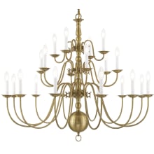 Williamsburg 21 Light 42" Wide Candle Style Chandelier