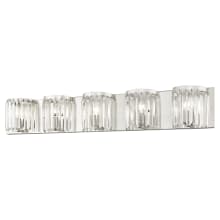 Ashton 5 Light Vanity Light with Clear Crystal Diffusers