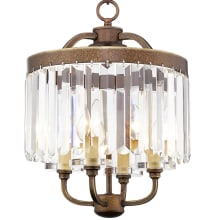 Ashton 4 Light 13" Wide Chandelier with Clear Crystal Diffusers and Accents