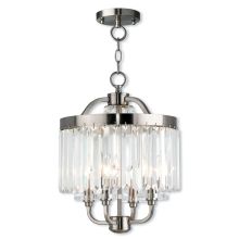 Ashton 4 Light 13" Wide Chandelier with Clear Crystal Diffusers and Accents