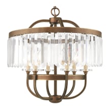Ashton 6 Light 24" Wide Chandelier with Clear Crystal Diffusers and Accents