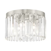 Ashton 4 Light 14" Wide Single Semi-Flush Ceiling Fixture with Clear Crystal Diffusers