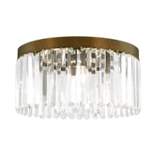 Ashton 5 Light 17" Wide Single Semi-Flush Ceiling Fixture with Clear Crystal Diffusers