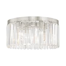 Ashton 5 Light 17" Wide Single Semi-Flush Ceiling Fixture with Clear Crystal Diffusers
