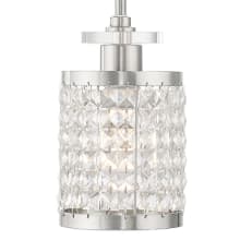 Grammercy 1 Light Mini Pendant with Clear Crystal Diffusers and Accents