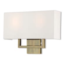 Pierson 2 Light 12" Tall Wall Sconce with Fabric Shade - ADA Compliant