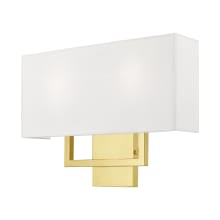 Pierson 2 Light 12" Tall Wall Sconce with Fabric Shade - ADA Compliant