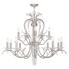 Serafina 15 Light 2 Tier Crystal Candle Style Chandelier