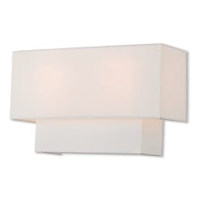 Claremont 2 Light 8" Tall Wall Sconce with Fabric Shade - ADA Compliant