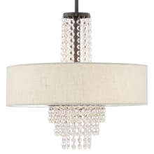 Carlisle 4 Light 18" Wide Drum Chandelier with Fabric Shade