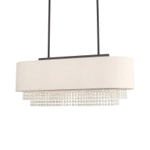 Carlisle 3 Light 31" Wide Crystal Linear Chandelier