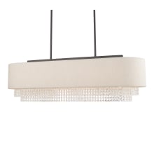 Carlisle 5 Light 41" Wide Crystal Linear Chandelier