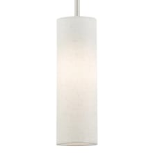 Meridian 1 Light Mini Pendant with Hand Crafted Fabric Shade